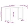 vidaXL Table de bar rectangulaire en ch&ecirc;ne massif avec bords naturels 200 x 80 x 112 cm