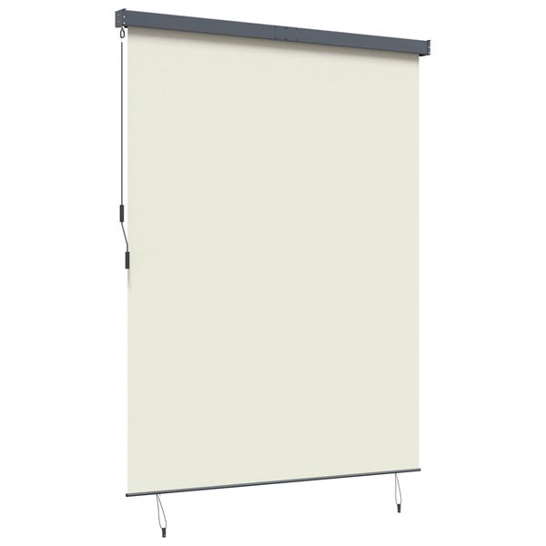 vidaXL Store enrouleur Rayé Crème 200 x 250 cm Tissu et Aluminium