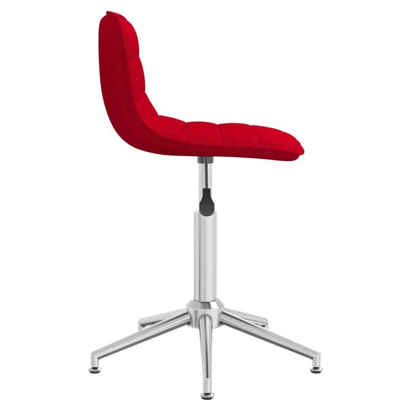 vidaXL Chaise pivotante de salle &agrave; manger Rouge bordeaux Tissu