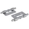 vidaXL Serrure 2 pcs Argent&eacute; 46 x 17 x 1,2 mm Acier