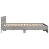 vidaXL Cadre de lit avec LED sans matelas sonoma gris 200x200 cm