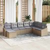 vidaXL Ensemble de canap&eacute; de jardin 8 pcs Beige et Gris clair