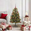 vidaXL Sapin de Noël artificiel avec branches pliables et cônes 120 cm