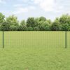 vidaXL Clôture et Poteau Vert 0,6 x 25 m Acier