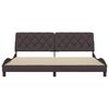 vidaXL Cadre de lit sans matelas marron fonc&eacute; 200x200 cm tissu