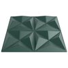 vidaXL Panneaux muraux 48 pcs vert 50x50 cm XPS 12 m&sup2; origami