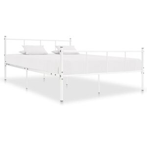 vidaXL Cadre de lit sans matelas blanc métal 120x200 cm