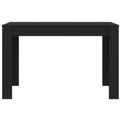 vidaXL Table de salle à manger Noir 120 x 60 x 76 cm Bois d'ingénierie