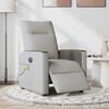 vidaXL Fauteuil de massage inclinable électrique gris nuage tissu