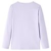 T-shirt enfants à manches longues lilas clair 92