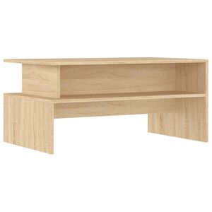 vidaXL Table basse ch&ecirc;ne sonoma 90x55x42,5 cm bois d'ing&eacute;nierie