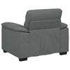 vidaXL Fauteuil gris foncé 60 cm tissu