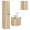 vidaXL Ensemble de mobilier de salle de bain 3 pc Ch&ecirc;ne Sonoma