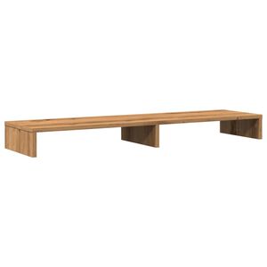 vidaXL Support de moniteur ch&ecirc;ne artisanal 100x27x10cm bois ing&eacute;nierie