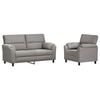 vidaXL Ensemble de Canap&eacute;s 2 pcs Gris clair Velours