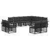 vidaXL Ensemble de canap&eacute;s d'ext&eacute;rieur 12 pcs Noir et Gris fonc&eacute;