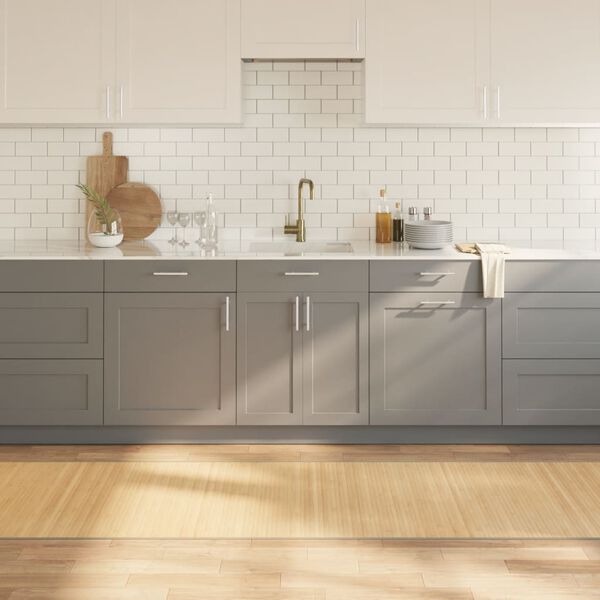 vidaXL Tapis rectangulaire naturel clair 80x300 cm bambou