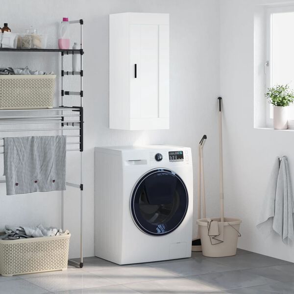 vidaXL Armoire murale blanc 34,5x34x90 cm bois d'ingénierie