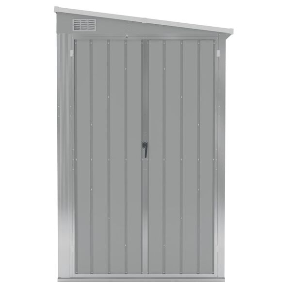 vidaXL Abri de jardin mural Gris 118x382x178 cm Acier galvanisé