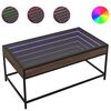 vidaXL Table basse avec LED Infinity ch&ecirc;ne marron 90x50x41 cm