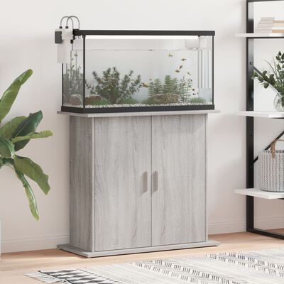 vidaXL Support pour aquarium sonoma gris 81x36x73 cm bois d'ingénierie