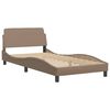 vidaXL Lit avec matelas Dover cappuccino 100x200 cm similicuir