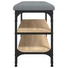 vidaXL Banc &agrave; chaussures ch&ecirc;ne sonoma 62x32x47 cm bois d'ing&eacute;nierie
