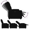 vidaXL Fauteuil inclinable noir tissu
