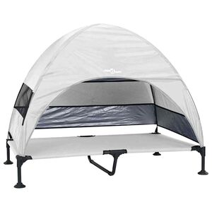 vidaXL Lit sur&eacute;lev&eacute; pour chien 127 x 81 x 108 cm Tissu et acier