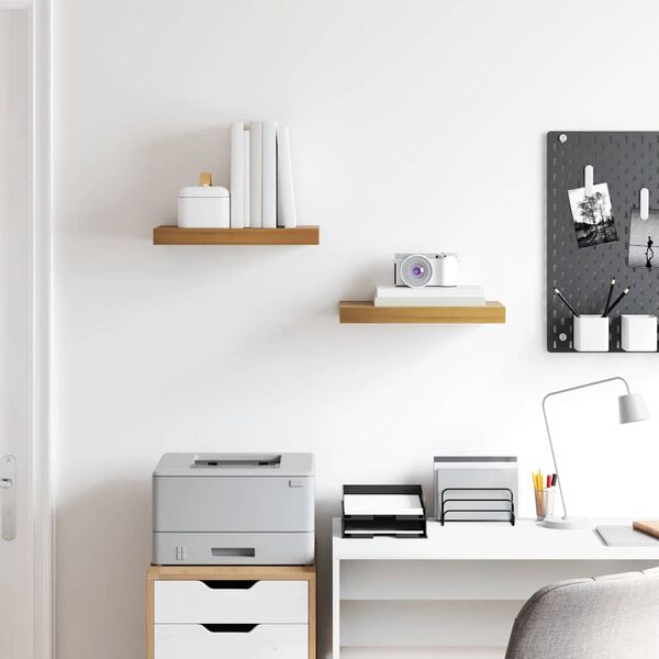 vidaXL &Eacute;tag&egrave;re Murale 2 pcs Marron 40 x 23,5 x 4 cm Bois d'ing&eacute;nierie