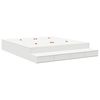 vidaXL Cadre de lit avec rangement Blanc 200 cm Bois d'ing&eacute;nierie
