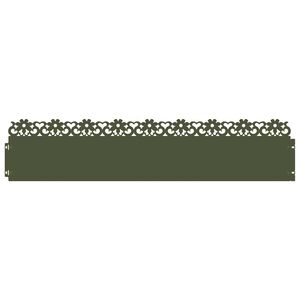 vidaXL Bordures de pelouse 10 pc 103 x 0,05 x 22 cm Acier Vert olive
