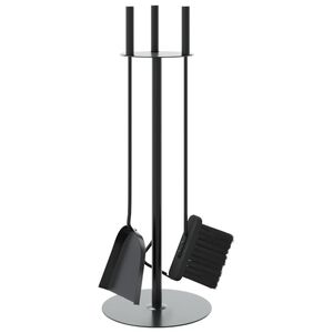 vidaXL Ensemble d'ustensiles de chemin&eacute;e 4 pi&egrave;ces 22 x 59 cm Acier