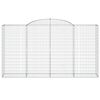 vidaXL Paniers &agrave; gabions arqu&eacute;s 15 pcs 300x50x160/180 cm fer galvanis&eacute;