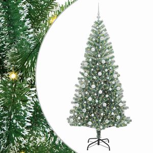 vidaXL Arbre de No&euml;l artificiel floconn&eacute; de neige avec lumi&egrave;re LED