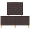 vidaXL Cadre de lit avec t&ecirc;te de lit Marron fonc&eacute; 120 x 190 cm tissu