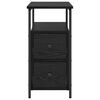 vidaXL Cabinet de chevet Ch&ecirc;ne noir 30 x 60 x 60 cm Bois d'ing&eacute;nierie