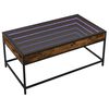 vidaXL Table basse avec LED infini chêne fumé 90x50x41 cm
