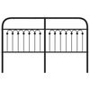 vidaXL T&ecirc;te de lit de remplacement m&eacute;tal noir 160 cm