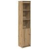vidaXL Buffet haut ch&ecirc;ne artisanal 37,5x35x180 cm bois d'ing&eacute;nierie