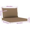 vidaXL Salon de jardin 10 pcs avec coussins Taupe
