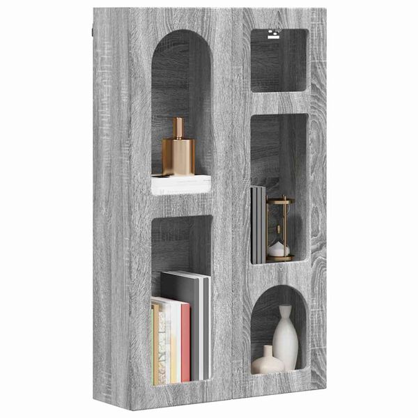 vidaXL Armoire suspendue avec &eacute;tag&egrave;re Gris Sonoma 59 x 20 x 100 cm