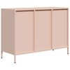 vidaXL Buffet rose 101,5x39x73,5 cm acier laminé à froid
