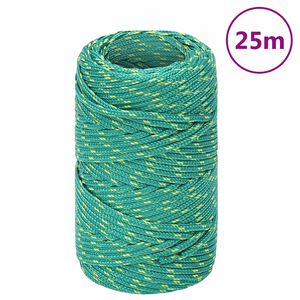 vidaXL Corde de bateau Vert 2 mm 25 m Polypropyl&egrave;ne