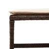 vidaXL Tabourets de jardin et coussins lot de 4 marron résine tressée