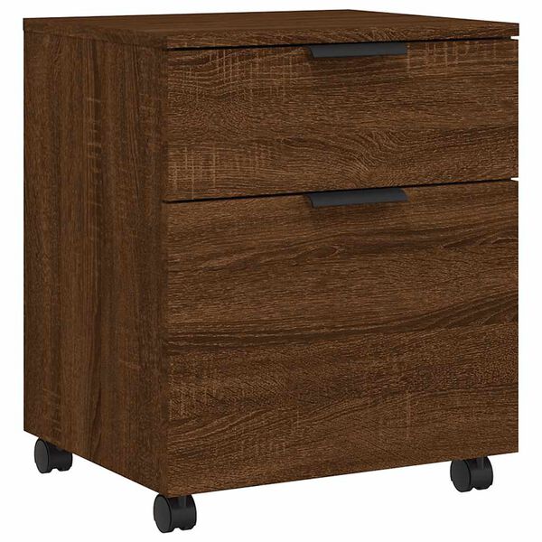 vidaXL Classeur mobile avec roues Ch&ecirc;ne marron 45x38x54 cm Bois