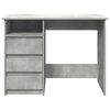 vidaXL Bureau gris béton 102x50x75 cm bois d'ingénierie
