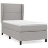 vidaXL Sommier &agrave; lattes de lit avec matelas Gris clair 100x200cm Tissu