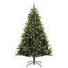 vidaXL Arbre de No&euml;l artificiel en silicone flexible 300 LEDs 210 cm