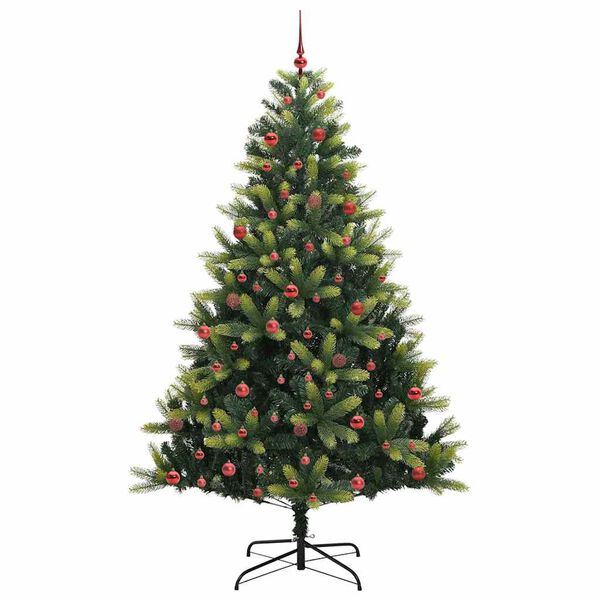 vidaXL Arbre de No&euml;l artificiel en silicone flexible 300 LEDs 210 cm